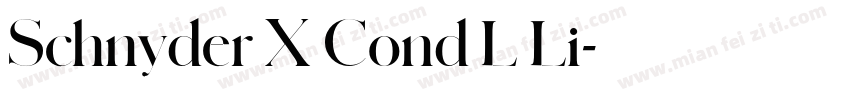 Schnyder X Cond L Li字体转换